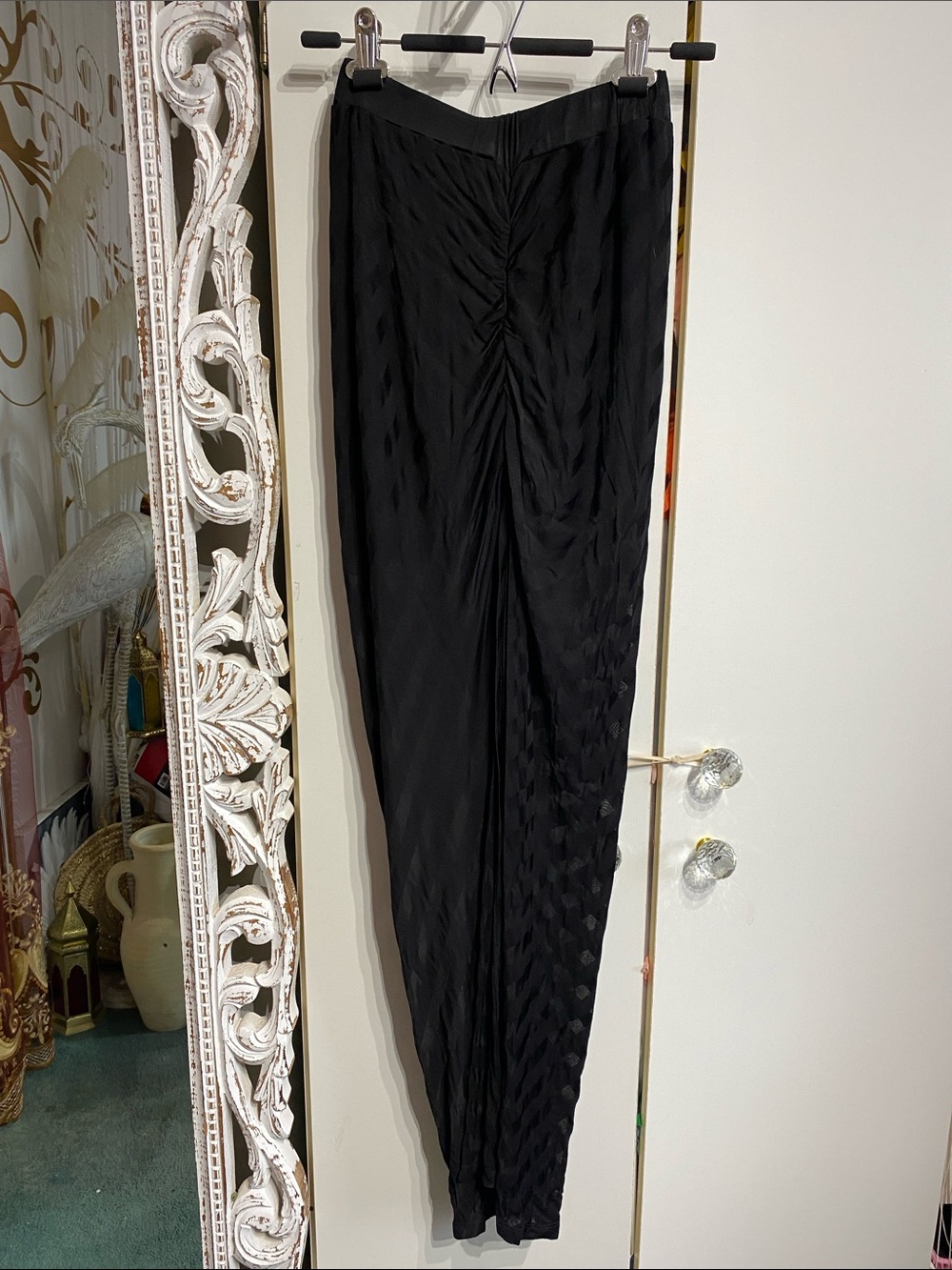 Bebe Sheer Striped Maxi Skirt NWT